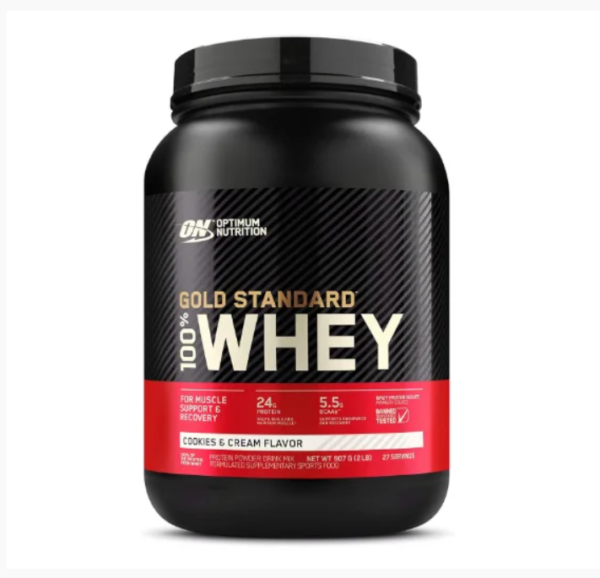 Whey Protein Gold Standard 100% - Optimum Nutrition sabor Cookies 907g