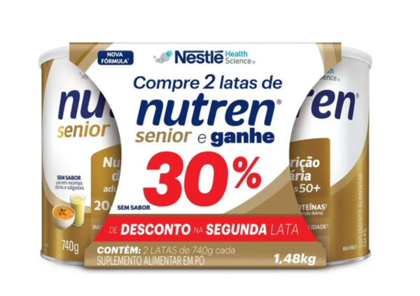 Nutren Senior sem sabor 740g - Kit com 2 unidades